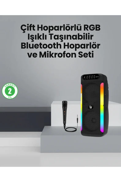 Taşınabilir Şarjlı Hoparlör USB, SD Kart, AUX Girişli ürün görseli 1