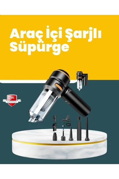 Araç İçi Derinlemesine Temizlik İçin Kompakt ve Ergonomik El Süpürgesi ürün görseli 1