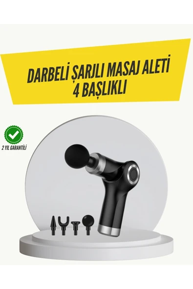 Mini Masaj Tabancası 4 Başlık 6 Hız Ayarlı ürün görseli 1