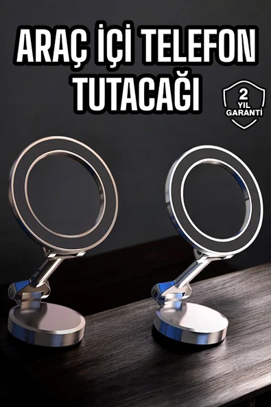 Telefon Tutucu Tüm Arabalara Uyumlu Araç İçi Katlanabilir Manyetik Tasarım ürün görseli 1