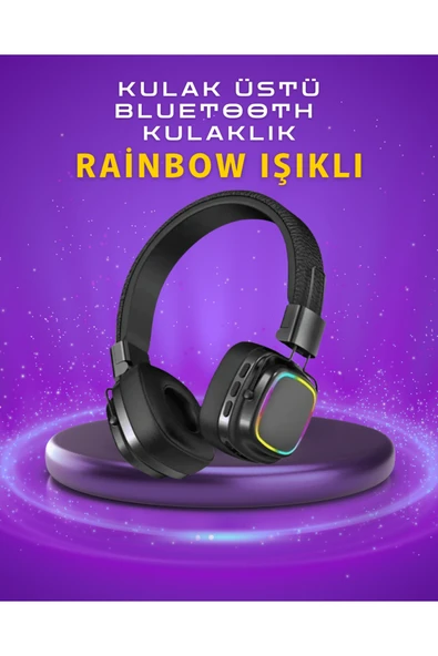 Renkli Işık Efektli Bluetooth 5.3 Müzik Kulaklığı ürün görseli 1