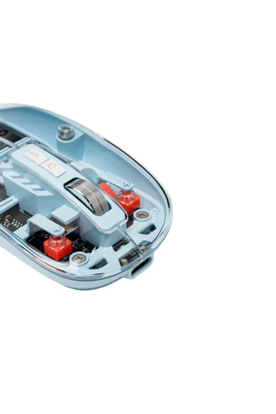 Mavi Kablosuz Mouse Bluetooth ve USB Çift Mod Bağlantılı - Resim 3