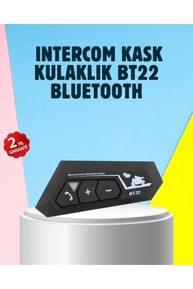 BT22 Motosiklet Kask İçi Bluetooth Kulaklık İnterkom Destekli ürün görseli 1