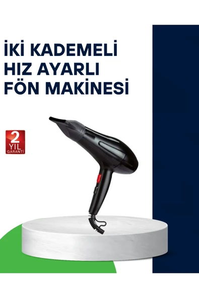 2200W Saç Kurutma Makinesi Soğuk ve Sıcak Üfleme Fonksiyonlu ürün görseli 1