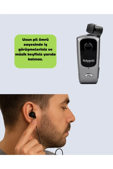 PG920 Klipsli Bluetooth Kulaklık - Resim 3