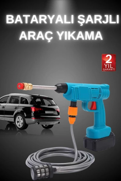 Şarjlı Ve Yüksek Basınçlı Oto Yıkama Makinesi Ve Sulama Tabancası Bahçe Yıkama Makinesi ürün görseli 1