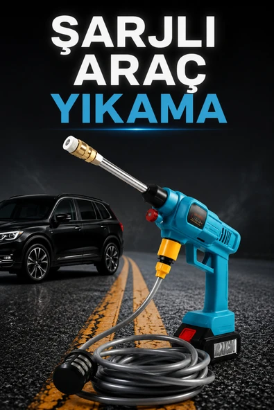 Şarjlı Ve Yüksek Basınçlı Oto Yıkama Makinesi Ve Sulama Tabancası Bahçe Yıkama Makinesi ürün görseli 1