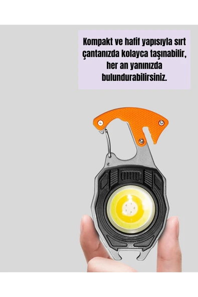 Çok Modlu LED Işıklı Pratik Anahtarlık - Resim 4