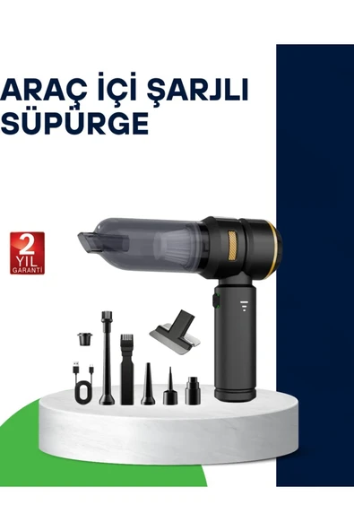 Kablosuz Şarjlı Araç İçi ve Küçük Alanlar İçin Güçlü Vakumlu Süpürge ürün görseli 1