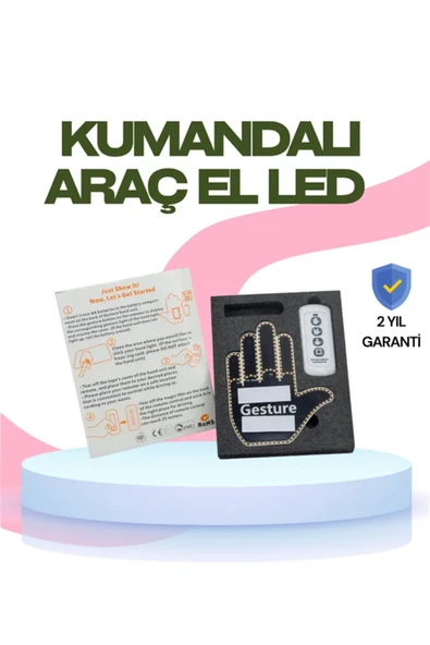 Yüksek Görünürlüklü Otomobil Jest Işığı – 3 Modlu LED Arka Cam Aksesuarı, Pratik ve Eğlenceli ürün görseli 1