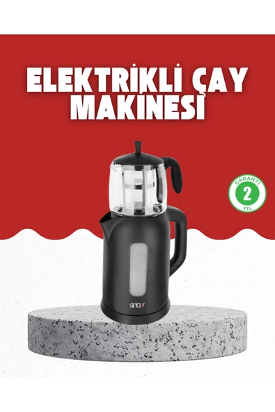 Sıcak Tutma Özellikli 2’si 1 Arada Çay Makinesi ve Su Isıtıcı ürün görseli 1