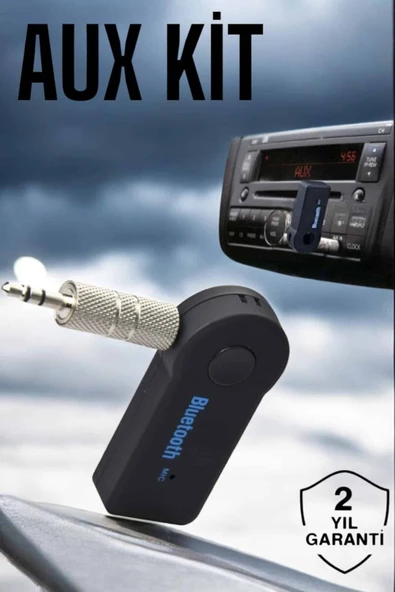 Tüm Araçlara Uyumlu Aux Car Bluetooth Kablosuz Araç Bağlantı Kiti ürün görseli 1