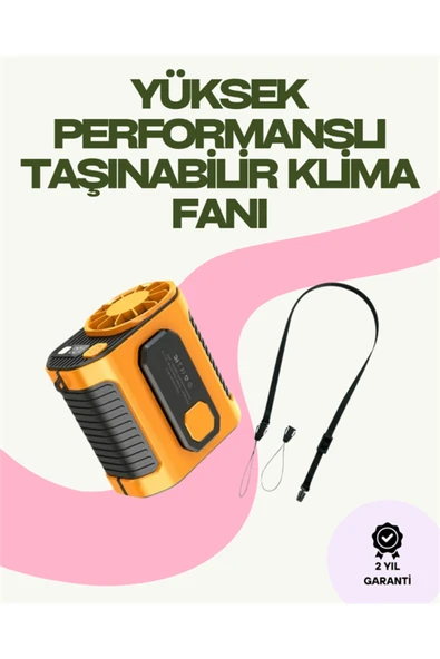 Dijital Göstergeli Turbo Taşınabilir Fan – USB Type-C, 3 Serinlik Modu ürün görseli 1