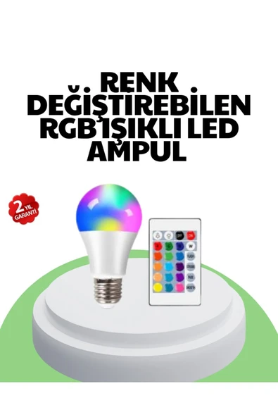 2025 RGB LED Ampul Uzaktan Kumandalı Renkli Işık A Kalite ürün görseli 1