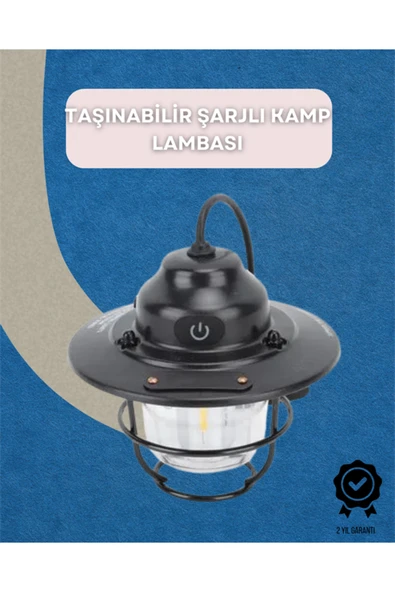 Dış Mekan İçin Şık LED Fener – 4400mAh Pil, IPX4 Su Geçirmez, Asılabilir ürün görseli 1