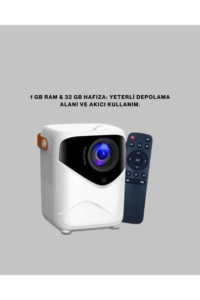 Android Sistemli Mini Projektör  Uygulama Destekli Akıllı Kullanım - Resim 3
