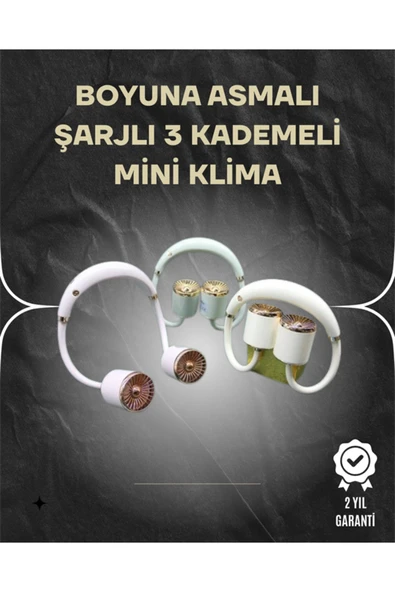 Asılabilir Mini Boyun Fanı | 1000mAh Şarjlı, Turbo Güçlü Rüzgar ürün görseli 1