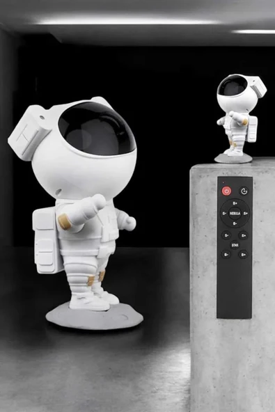 Çocuklara Özel Projeksiyon Astronot Lamba Speaker Sevimli - Resim 3