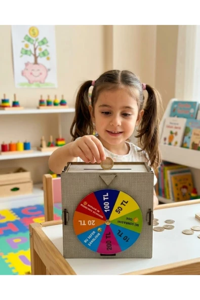 Eğlenceli Çark Mekanizmalı Tasarruf Kumbarası ürün görseli 1