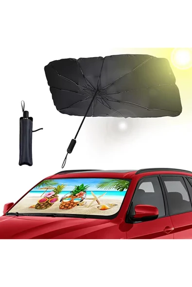 Toyota Yaris, VW Polo, Kia Rio, Fiat Punto, Hyundai Accent Blue Uyumlu Oto Şemsiye ürün görseli 1