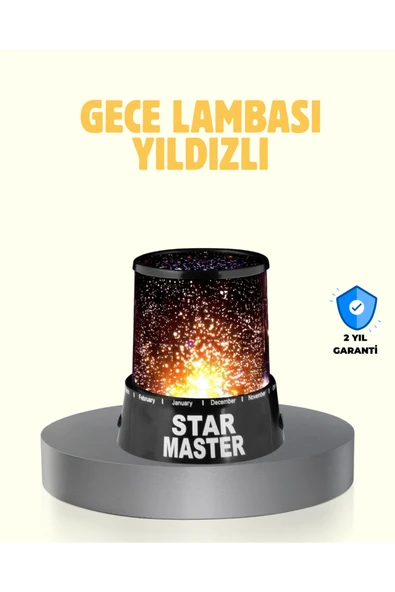 LED Renk Değiştiren Yıldız Projektör Galaxy Efektli Gece Lambası ürün görseli 1