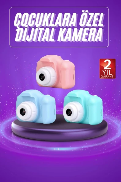 Dijital Fotoğraf Makinesi Çocuk Mini 1080p HD Kaliteli Renkli ürün görseli 1