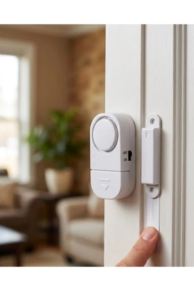 Kapı Alarmı Pencere Sensörü 90 dB Sesli Güvenlik Sistemi Kolay Montajlı ürün görseli 1