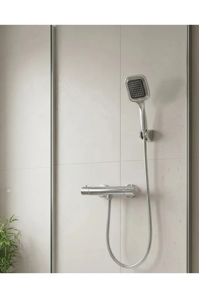 Çok Fonksiyonlu Siyah El Duşu Seti Spiral Hortum ve Duş Askısı Banyo Duş Başlığı ürün görseli 1