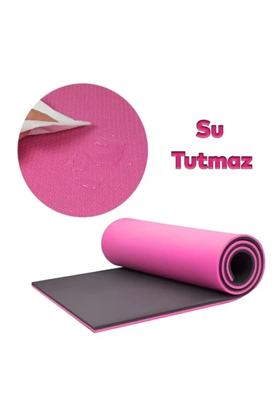 10MM YOGA MATI PEMBE - Resim 5