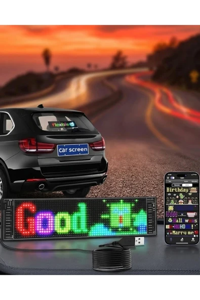 Dekoratif LED Yazı Paneli RGB Animasyonlu Uzaktan Kumandalı Ekran ürün görseli 1