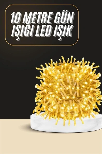 10 Metre Günışığı Led Işık Fişli Dekoratif Ortam Aydınlatması 3 Modlu Led Şerit Işık ürün görseli 1