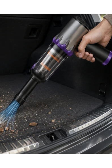 Taşınabilir Oto Süpürge 220W Turbo Güçlü Metal HEPA Filtreli Kablosuz Süpürge ürün görseli 1