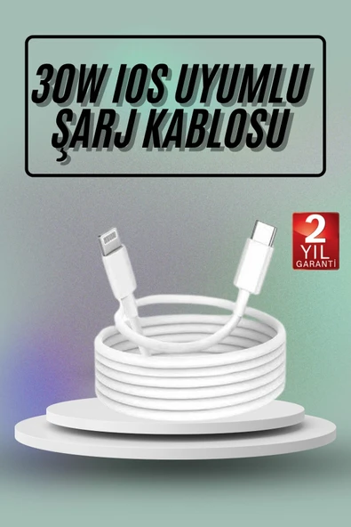 İOS Uyumlu 8 X Xs Xr 11 12 13 14/Pro Max Mini Plus Şarj Kablosu ürün görseli 1