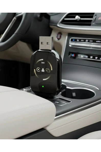 Kablosuz CarPlay Android Auto Dönüştürücü Kablo Derdi Olmadan Bağlantı ürün görseli 1