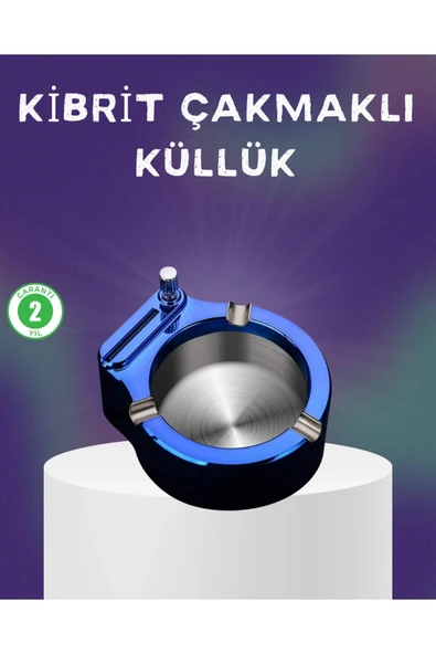Dekoratif Çakmaklı Küllük Kolay Temizlenebilir Metal ürün görseli 1