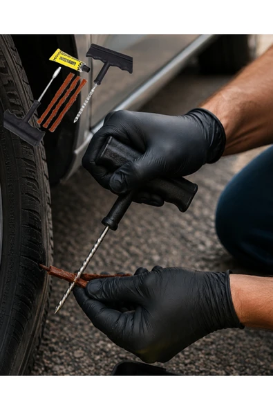 6 Parça Lastik Tamir Kiti Araç ve Motosiklet İçin Acil Yol Seti ürün görseli 1