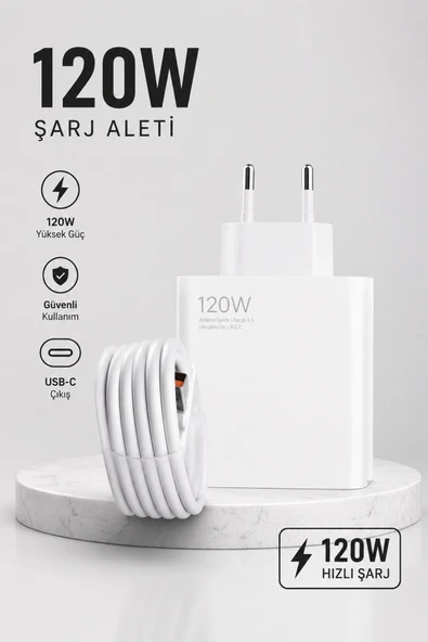 Turbo Hızlı Şarj Destekli 120W USB-C Şarj Seti ürün görseli 1