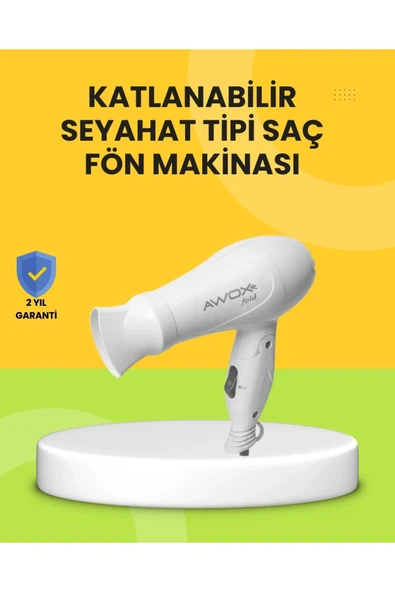 Katlanır Gövdeli Saç Kurutma Makinesi Ev ve Valiz Kullanımı ürün görseli 1