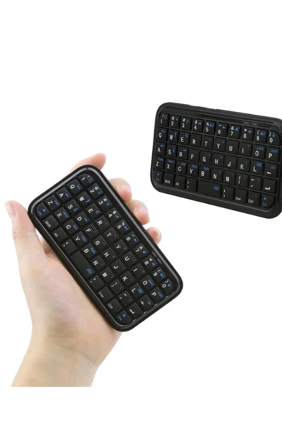 Mini Bluetooth Klavye Kablosuz Taşınabilir Cep Boyutu Klavye - Resim 4