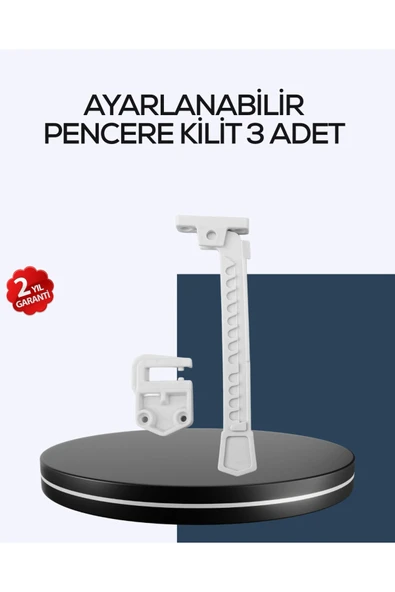 Çocuk Güvenliği İçin Cam Pencere Kilidi 3 Adet ürün görseli 1