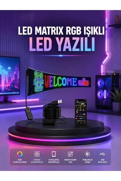 RGB LED Panel Renkli Işık Efektli Dekoratif Aydınlatma ürün görseli 1