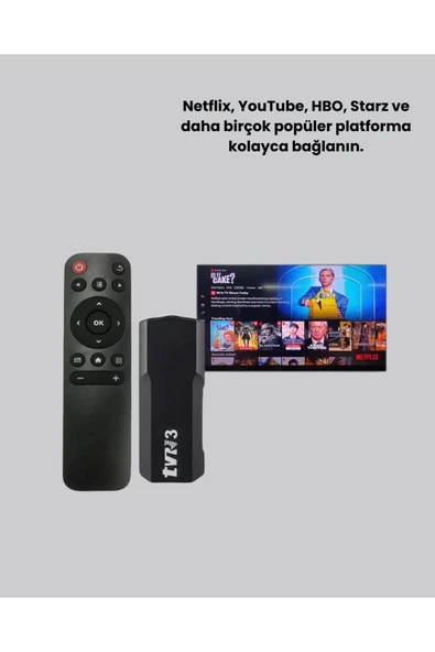 WiFi ve Bluetooth Destekli Android TV Dönüştürücü Stick - Resim 4