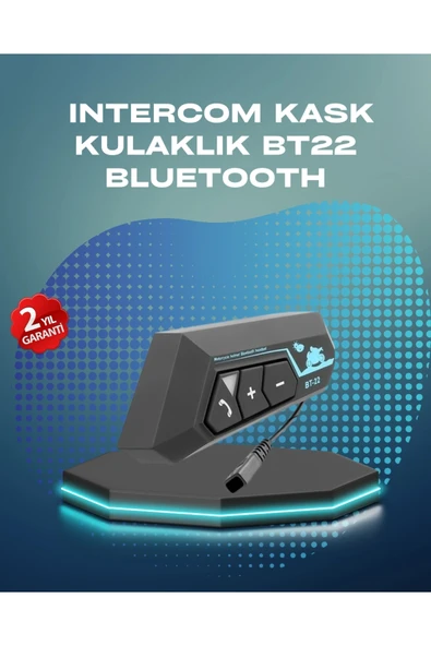 BT22 Kask Bluetooth Kulaklık Su Geçirmez Motosiklet İletişim Sistemi ürün görseli 1
