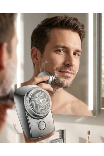 Mini Shaver Sıfır Sakal Taşınabilir Şarjlı Tıraş Makinesi Ipx6 Korumalı Usb ürün görseli 1