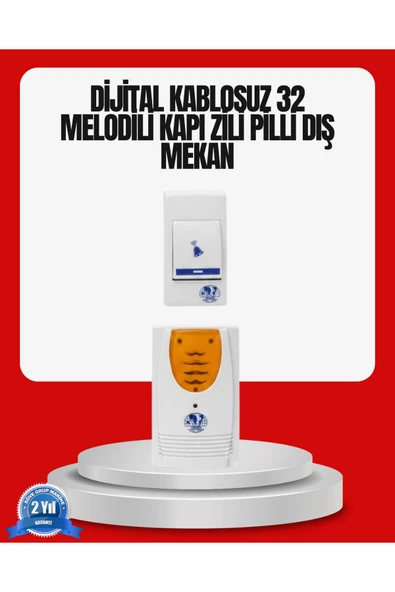 Kolay Kullanımlı Kablosuz Kapı Zili Şık ve Sade Tasarım ürün görseli 1