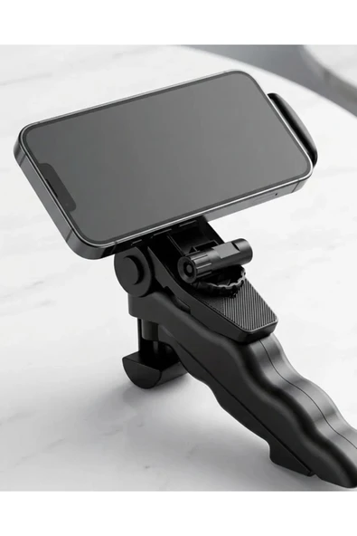 Katlanabilir Mini Telefon Tripodu Masaüstü Telefon Standı 360 Derece Ayarlanabilir ürün görseli 1