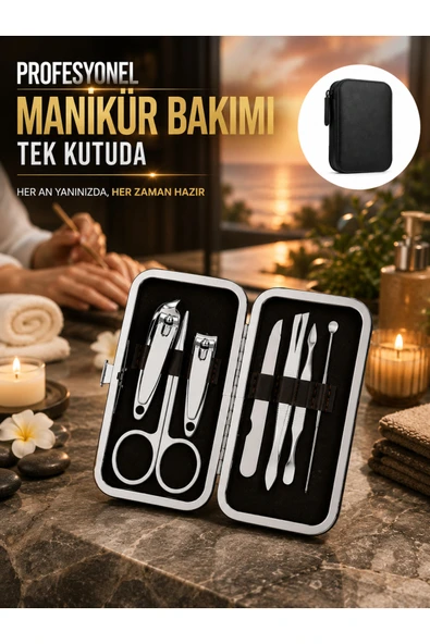Evde Profesyonel Tırnak Bakımı İçin 7 Parça Premium Bakım Seti ürün görseli 1