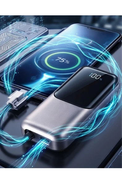 LED Ekranlı Süper Fast Charge Özellikli Mini Powerbank ürün görseli 1