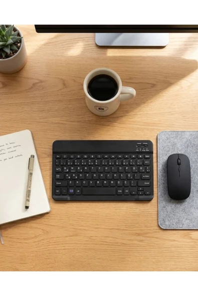 Kablosuz Klavye ve Mouse Kombosu Bluetooth Uyumlu Sessiz Set ürün görseli 1