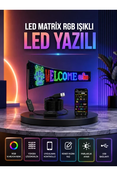 Şık ve Fonksiyonel RGB LED Panel Canlı Renk Yansımalı Işık Sistemi ürün görseli 1